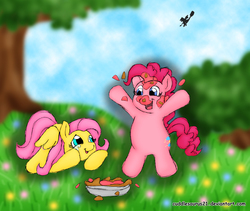 Size: 1854x1568 | Tagged: safe, artist:cuddlesaurus21, fluttershy, pinkie pie, g4, duo