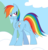 Size: 677x699 | Tagged: safe, artist:hyolark, rainbow dash, pegasus, pony, g4, butt, female, looking back, mare, plot, smirk, solo