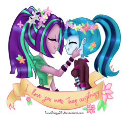 Size: 480x490 | Tagged: safe, artist:tinacrazy29, aria blaze, sonata dusk, equestria girls, g4, my little pony equestria girls: rainbow rocks, duo, female, lesbian, ship:arisona, shipping