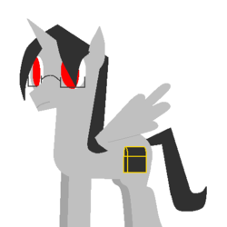 Size: 450x450 | Tagged: safe, oc, oc only, oc:void, alicorn, pony, alicorn oc, glasses, male, pointy ponies, solo