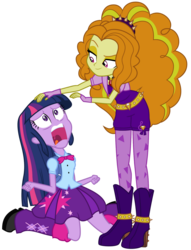 Size: 1200x1572 | Tagged: safe, adagio dazzle, twilight sparkle, equestria girls, g4, duo, exploitable meme, meme, simple background, transparent background, twiscream, vector