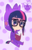 Size: 519x800 | Tagged: dead source, safe, artist:framboosi, twilight sparkle, human, g4, adorkable, book, clothes, cute, dork, female, footed sleeper, glasses, humanized, pajamas, solo