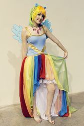 Size: 600x900 | Tagged: safe, artist:crystalwolfheart, rainbow dash, human, g4, cosplay, high heels, irl, irl human, photo, shoes