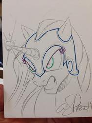 Size: 768x1024 | Tagged: safe, artist:andy price, nightmare moon, g4, female, sketch, solo, traditional art