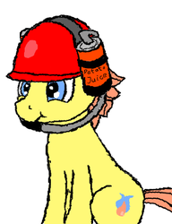 Size: 314x409 | Tagged: safe, artist:drizzlefag, oc, oc only, oc:drizzle spark, drink, drinking, drinking hat, flockmod, hat, juice, potato, solo