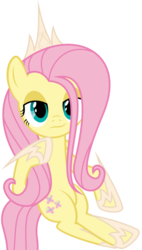 Size: 3395x5992 | Tagged: safe, artist:genericdave, fluttershy, g4, crown, female, smirk, solo