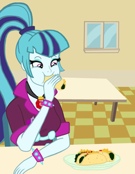 Size: 1700x2189 | Tagged: safe, artist:oneovertwo, sonata dusk, equestria girls, g4, my little pony equestria girls: rainbow rocks, female, solo, sonataco, taco tuesday, that girl sure loves tacos, that siren sure does love tacos