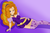 Size: 1280x851 | Tagged: safe, artist:fairiegirl101, adagio dazzle, equestria girls, g4, my little pony equestria girls: rainbow rocks, clothes, female, humanized, socks, solo, thigh highs