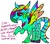 Size: 1280x1120 | Tagged: safe, oc, oc only, oc:lina-moondancer-dolphinhugger-love-krystal-mia-amora-feather plot, alicorn, changeling, pony, vampire, alicorn oc, cloven hooves, colored wings, cutie pox, donut steel, freckles, garish, gills, horns, joke oc, multicolored wings, rainbow eyes, rainbow hair, rainbow wings, simple background, solo, stripes, white background