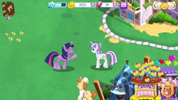 Size: 1136x640 | Tagged: safe, gameloft, screencap, donut joe, twilight sparkle, twilight velvet, g4