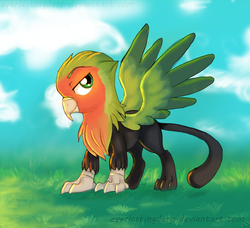 Size: 2484x2263 | Tagged: safe, artist:everlastingderp, oc, oc only, griffon, high res, solo