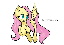 Size: 750x536 | Tagged: safe, artist:squeezemelittle, fluttershy, g4, female, simple background, solo, white background