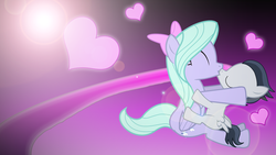 Size: 1920x1080 | Tagged: artist needed, safe, flitter, rumble, pegasus, pony, g4, colt, exploitable meme, female, foal, kiss on the lips, kissing, lighting, male, mare, meme, ship:flitterumble, shipping, straight, straight shota, vector, wallpaper