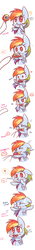 Size: 1000x7200 | Tagged: safe, artist:joycall6, rainbow dash, g4, angry, candy, chibi, comic, crying, cute, dashabetes, eating, happy, heart, hoof hold, joycall3 is trying to murder us, lollipop, weapons-grade cute