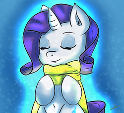 Size: 1200x1100 | Tagged: safe, artist:wolfy-pony, rarity, g4, clothes, female, scarf, solo