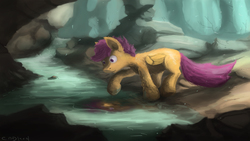 Size: 4000x2250 | Tagged: safe, artist:fuzzyfox11, scootaloo, g4, female, solo