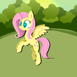 Size: 1784x1784 | Tagged: safe, artist:merlinjons, fluttershy, g4, female, solo