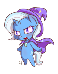 Size: 800x1007 | Tagged: safe, artist:mrs1989, trixie, pony, g4, bipedal, chibi, female, solo