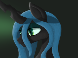 Size: 1024x768 | Tagged: dead source, safe, artist:kazi-chan1, queen chrysalis, changeling, changeling queen, g4, female, simple background, solo