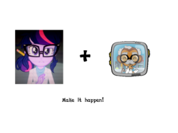 Size: 800x600 | Tagged: safe, sci-twi, twilight sparkle, equestria girls, g4, my little pony equestria girls: rainbow rocks, bloons, bloons super monkey 2, dr. monkey, exploitable meme, make it happen, meme, scientist, simple background, transparent background