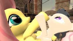 Size: 1920x1080 | Tagged: safe, fluttershy, rumble, g4, 3d, female, gmod, hoof fetish, hoof sucking, male, shipping, straight