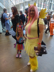 Size: 3240x4320 | Tagged: safe, fluttershy, rainbow dash, human, g4, cosplay, fan expo canada, irl, irl human, photo