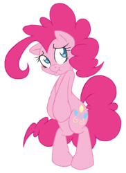 Size: 423x582 | Tagged: dead source, safe, artist:dfectivedvice, pinkie pie, earth pony, pony, g4, bipedal, colored, female, guilty, pouting, simple background, solo, transparent background