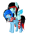 Size: 733x856 | Tagged: safe, artist:submerged08, oc, oc only, bat pony, pony, clothes, ear bite, ponies riding ponies, riding, socks, striped socks