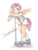 Size: 600x800 | Tagged: safe, artist:碳水怪獸, scootaloo, human, g4, eared humanization, female, humanized, pixiv, scooter, solo, tailed humanization, winged humanization