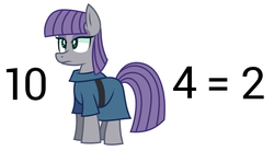 Size: 919x509 | Tagged: dead source, safe, artist:php92, maud pie, earth pony, pony, g4, female, math, modular arithmetic, pun, simple background, solo, visual pun