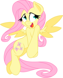 Size: 2081x2553 | Tagged: safe, artist:dfectivedvice, artist:portal15art, fluttershy, g4, colored, female, flying, high res, simple background, smiling, solo, transparent background, vector