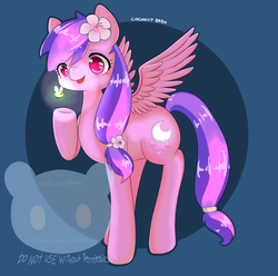 Size: 1280x1272 | Tagged: safe, artist:coconutbash, oc, oc only, oc:moonlight blossom, flower, solo