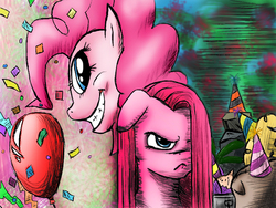 Size: 800x600 | Tagged: safe, artist:robocop17, artist:vahnara, pinkie pie, g4, duality, pinkamena diane pie