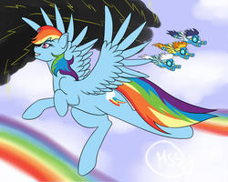 Size: 1280x1024 | Tagged: safe, artist:manestreamstudios, fleetfoot, rainbow dash, soarin', spitfire, g4, wonderbolts