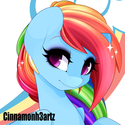 Size: 1500x1507 | Tagged: safe, artist:cinnamonh3artz, rainbow dash, g4, beautiful, eyeshadow, female, pretty, solo