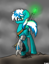 Size: 640x832 | Tagged: safe, artist:sinrar, oc, oc only, oc:frosty winds, fallout equestria, fallout equestria: memories