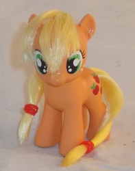 Size: 1441x1825 | Tagged: safe, artist:gryphyn-bloodheart, applejack, g4, brushable, customized toy, female, filly, filly applejack, irl, photo, toy