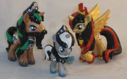 Size: 3433x2137 | Tagged: safe, artist:gryphyn-bloodheart, oc, oc only, oc:fiver, oc:prince eirik, oc:princess gryph, alicorn, pony, alicorn oc, blind bag, colt, customized toy, high res, irl, male, photo, princess, stallion, toy