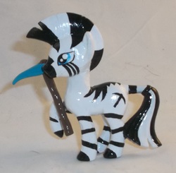 Size: 1977x1937 | Tagged: safe, artist:gryphyn-bloodheart, oc, oc only, zebra, blind bag, customized toy, toy