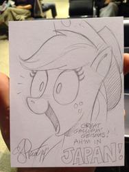 Size: 768x1024 | Tagged: safe, artist:andypriceart, applejack, g4, female, sketch, solo, traditional art
