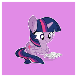 Size: 2100x2100 | Tagged: safe, artist:xwhitedreamsx, twilight sparkle, alicorn, pony, g4, book, chibi, cute, female, high res, mare, prone, reading, simple background, solo, twilight sparkle (alicorn)