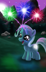 Size: 792x1224 | Tagged: safe, artist:evil-dec0y, trixie, pony, unicorn, g4, adorable face, adoracute, best pony, cute, cutiespark, daaaaaaaaaaaw, diatrixes, featured image, female, filly, filly trixie, fireworks, happy, magic, mare, open mouth, smiling, solo, younger