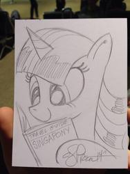 Size: 768x1024 | Tagged: safe, artist:andy price, twilight sparkle, alicorn, pony, g4, book, female, mare, reading, singapore, sketch, smiling, solo, traditional art, twilight sparkle (alicorn)
