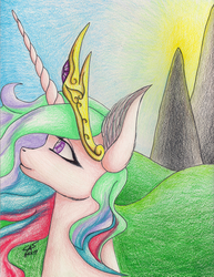 Size: 1699x2198 | Tagged: safe, artist:rmcas125, princess celestia, g4, female, solo