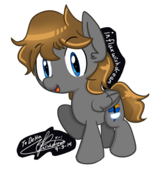 Size: 590x614 | Tagged: safe, artist:wishdream, oc, oc only, oc:zeus, pegasus, pony, colt, cute, cutie mark, foal, male, solo