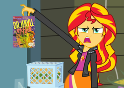 Size: 949x672 | Tagged: safe, sunset shimmer, equestria girls, g4, dr jekyll and mr hyde, exploitable meme, meme, nintendo entertainment system, sunset is disgusted