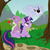 Size: 1181x1181 | Tagged: safe, artist:jessanight, spike, twilight sparkle, parasprite, g4