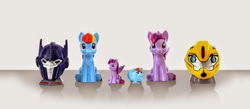 Size: 775x338 | Tagged: safe, rainbow dash, twilight sparkle, alicorn, pony, g4, bumblebee (transformers), female, hasbro, mare, merchandise, optimus prime, piggy bank, transformers, transformers prime, twilight sparkle (alicorn)