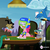 Size: 549x548 | Tagged: safe, screencap, pinkie pie, bear, g4, maud pie (episode), official, hub logo, poker, the hub