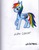 Size: 2134x2716 | Tagged: safe, artist:marinacabyero, rainbow dash, g4, high res, traditional art